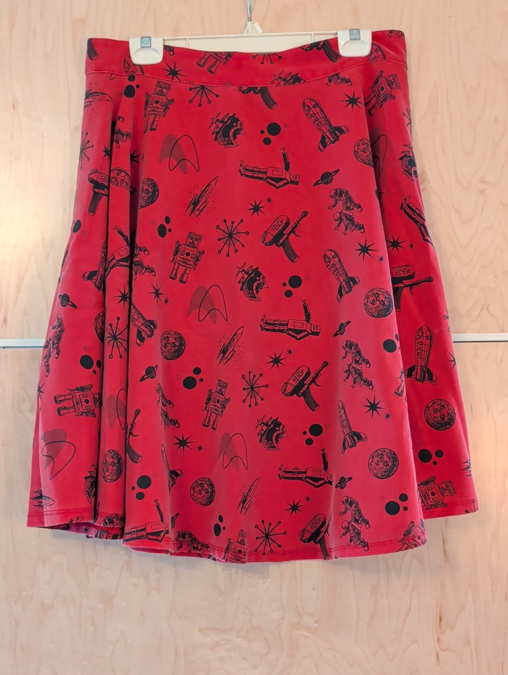 RockSteady Red Space-Print Circle Skirt